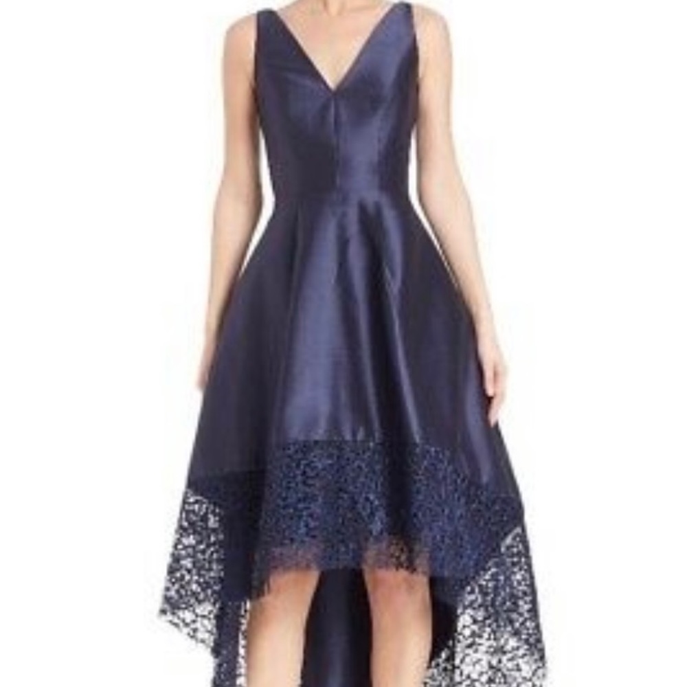 Monique L’huillier hi-low gown
